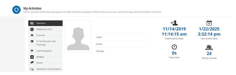 Screenshot of Access My Learning button